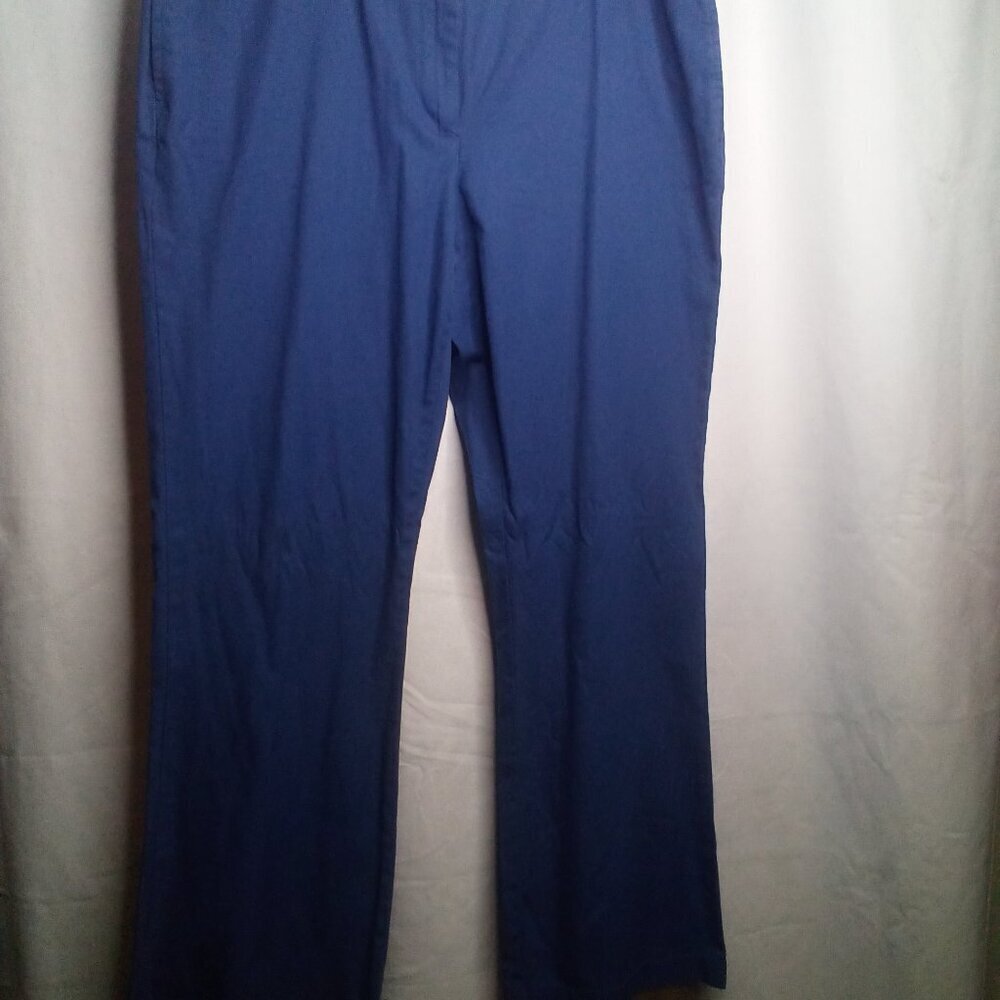 Lands' End Pants 14 Women Pockets Straight Blue - Picture 16 of 16